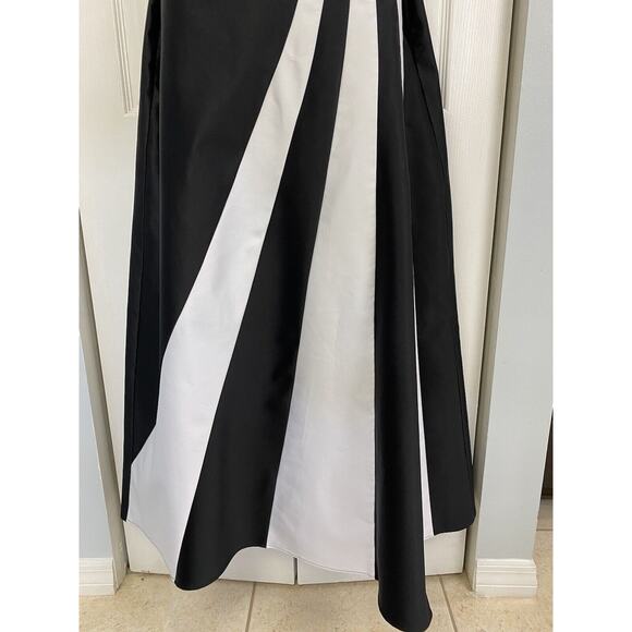 Vintage Cache Black Dress Maxi Gown 90s Y2k Strapless Black White Size 12 USA - Picture 5 of 10